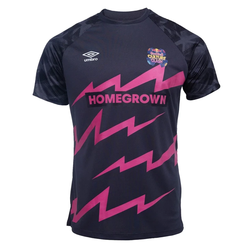 Image of Umbro Umbro Men Culture Clash Red Bull Jersey in Mid Grey Size: Small Mid Grey S Male 5063703734158