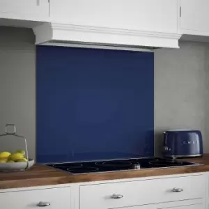 image of Midnight Blue Glass Kitchen Splashback 900mm X 750mm