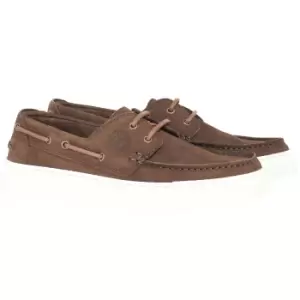 Image of Barbour Mens Bosun Boat Shoes Dark Brown UK 10