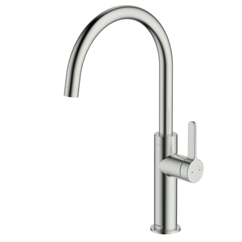 Image of McAlpine McAlpine Torridon Side Single Lever Kitchen Mixer Tap - Brushed Nickel Silver