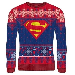 Image of DC Superman - Logo Unisex Christmas Jumper Large