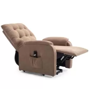 image of Charlbury Rise Fabric Recliner - Stone Brown