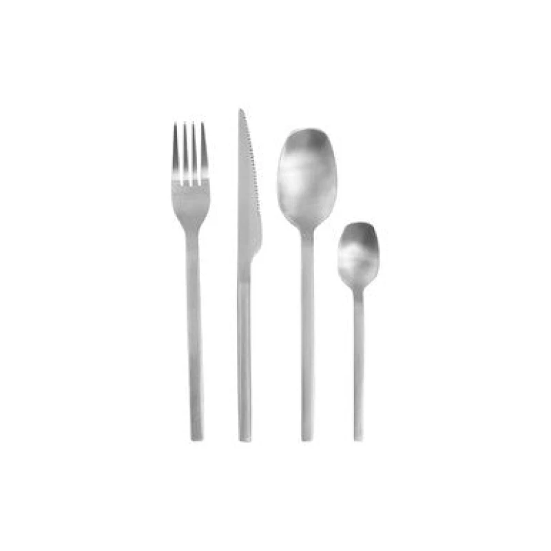 Image of Premier Housewares Avie 16Pc Matte Finish Cutlery Set Silver