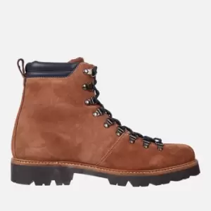 Image of Tommy Hilfiger Mens Suede Hiking Boots - Winter Cognac - UK 8