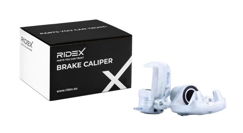 Image of RIDEX 78B1696 Brake caliper Rear Axle, without holder Grey Cast Iron Brake Caliper (78)