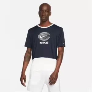Image of Nike DriFit Heritage T Shirt Mens - Blue