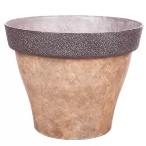 Image of YouGarden RD Diablo 39cm Round Brown Planter - Brown