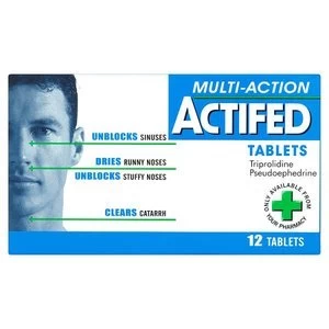 Image of Actifed Multi Action Nose and Sinus Tablets 12s