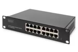 image of Digitus 16 Port Gigabit Switch, 10 Inch, Unmanaged