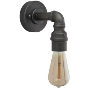 Image of Endon Directory Lighting - Endon Pipe - 1 Light Wall Light Aged Pewter Paint, E27