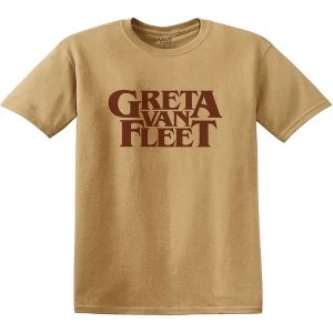 image of Greta Van Fleet - Logo Unisex Large T-Shirt - Yellow