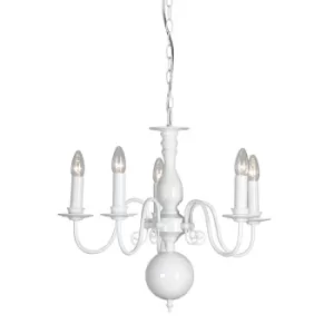 Image of Brugge Multi Arm Chandeliers Glossy White