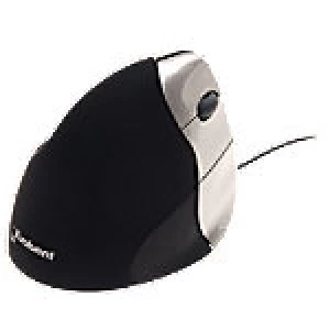 image of BakkerElkhuizen Wired Right Handed Vertical Mouse Evoluent3 Optical Black, Silver