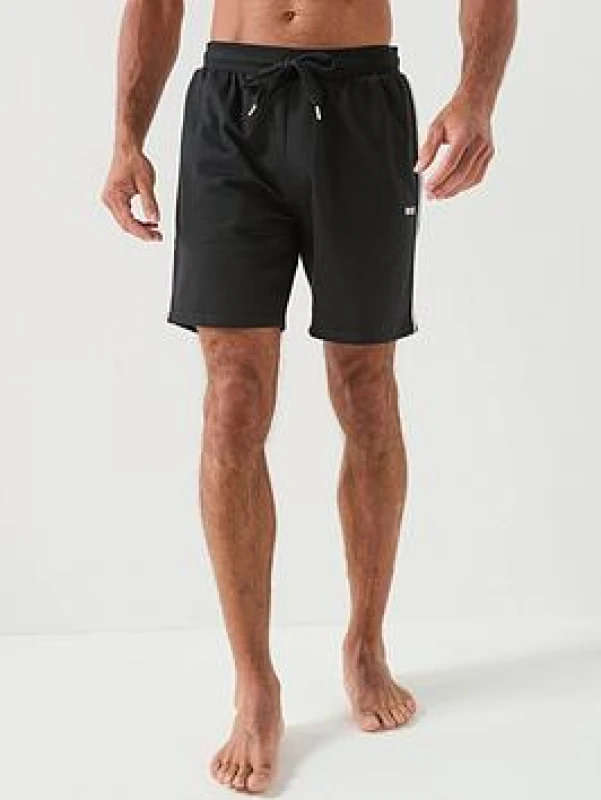 Image of Boss Mens Fleece Jogger Shorts Fleece Shorts S Black 47069203350