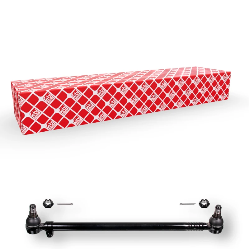 Image of FEBI BILSTEIN 18599 Centre Rod Assembly Rear Axle, with crown nut, OE Turbo NEW Centre Rod Assembly (285)