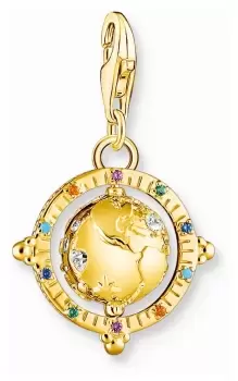 image of Thomas Sabo 1923-488-7 Globe Pendant Charm Gold-Plated Jewellery