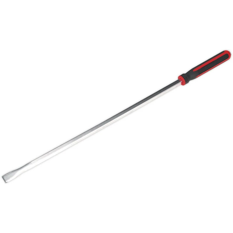Image of Loops 900mm Heavy Duty Straight Pry Bar with Hammer Cap - Chromoly Steel Shaft Metallics