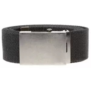 Duke Mens Kingsize Edward Plain Webbing Belt (2XL) (Black)