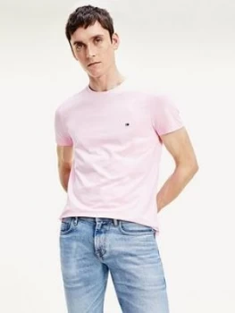 Image of Tommy Hilfiger Stretch Slim Fit T-Shirt - Baby Pink