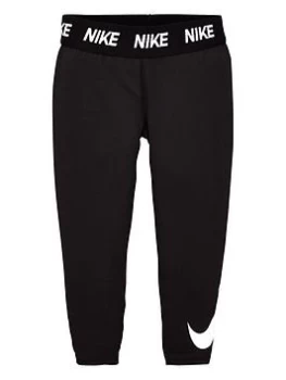 Image of Nike Dri Fit Sport Essentials Swoosh Leggings - Black, Size 2-3 Years, Women