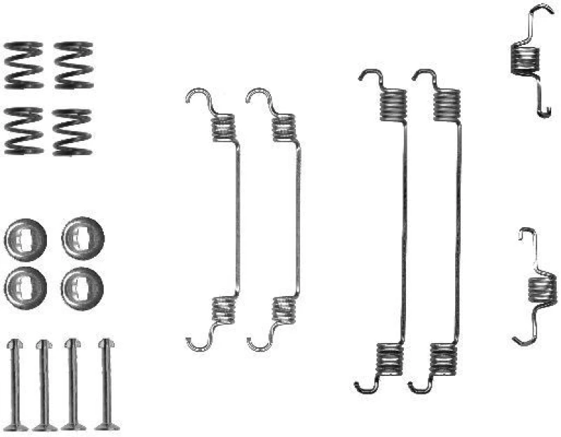 Image of HELLA Brake shoe fitting kit HELLA 8DZ 355 200-681