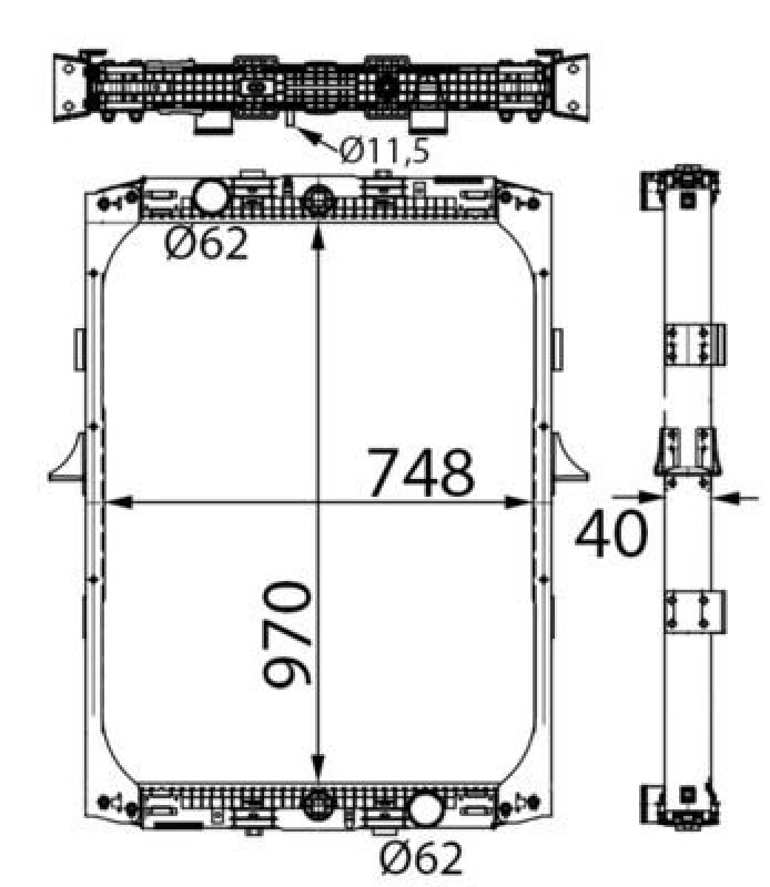 Image of MAHLE CR 688 000S Engine radiator Brazed cooling fins, with frame Radiator,engine cooling (470)