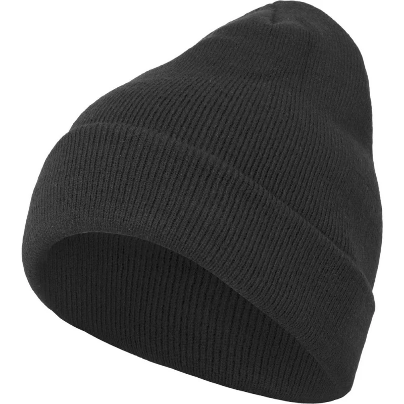 Image of Build Your Brand Mens Heavy knit Beanie in Black Male One Size