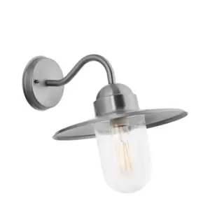 image of Pacific Lifestyle Metal and Glass Fisherman Wall Light - Brushed Steel