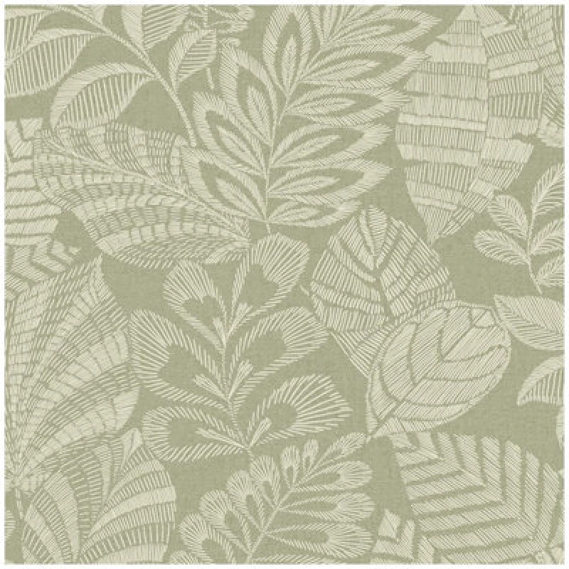 Image of Grandeco Madou Floral Wallpaper Green Textured Botanical Paste The Wall Vinyl