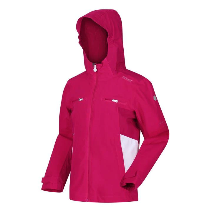 Image of Regatta Pink 'Highton II' Waterproof Breathable Hooded Jacket - age 3-4