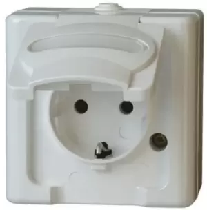 Image of Kopp 16A White 2+E Pole Industrial Power Socket, 250V