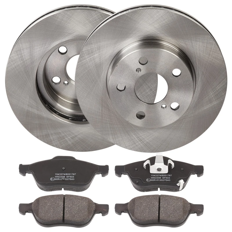 Image of RIDEX 3405B1949 Brake disc and pads set Front Axle, Brake Disc Type: internally vented, incl. wear warning contact Brake Set,disc brakes (3405)