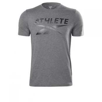 image of Reebok Athlete Vector Graphic T-Shirt Mens - Dark Grey Heather