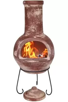 Image of Colima Clay Chiminea - Red