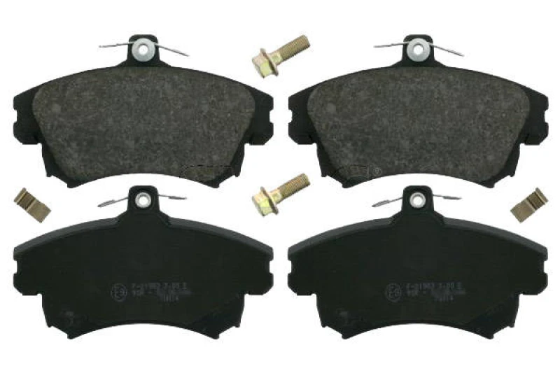 Image of SWAG 55 91 6214 Brake pad set Front Axle, with acoustic wear warning, with fastening material Brake Pad Set,disc brake (402)