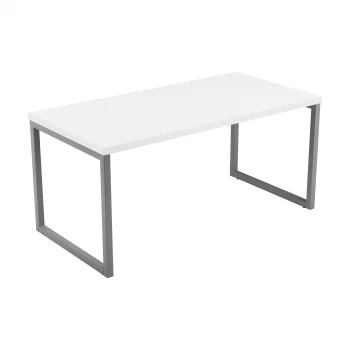 Image of Picnic Low Table 1800 - Ice White Top and Silver Legs