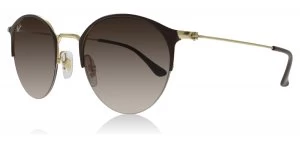 Image of Ray-Ban RB3578 Sunglasses Gold Top Brown 900913 50mm