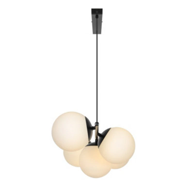 Image of Nordlux Lilly Indoor Pendant Light Black Metal E14 Hand Blown Glass - Mains Powered, Ip20