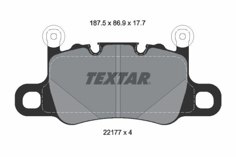 Image of Brake pad set TEXTAR 2217701