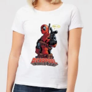 Image of Marvel Deadpool Hey You Womens T-Shirt - White - 3XL