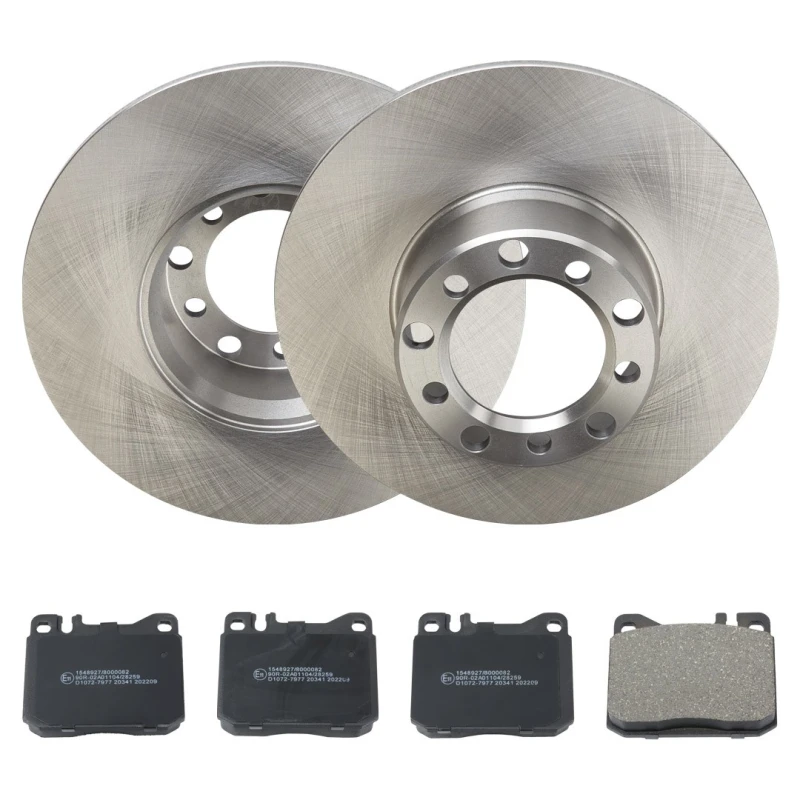 Image of RIDEX 3405B2138 Brake disc and pads set Front Axle, Brake Disc Type: Solid, prepared for wear warning indicator Brake Set,disc brakes (3405)