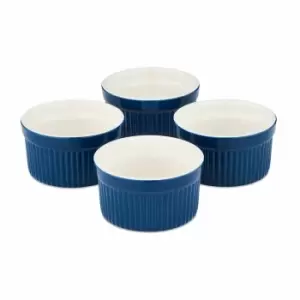 image of Barbary & Oak Ceramic Ramekins, Set Of 4 - Blue