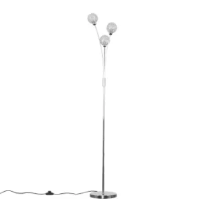 Image of Ducy 3 Way Floor Lamp in Chrome