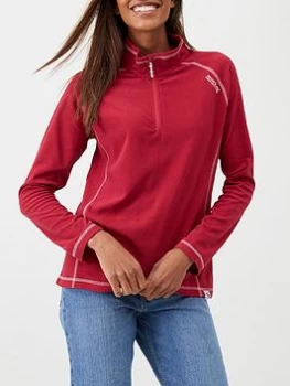 Image of Regatta Montes 1/4 Zip Top - Dark Cerise, Dark Cerise, Size 18, Women
