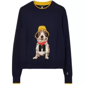 Image of Joules Womens Mariella Intarsia Jumper French Navy 12