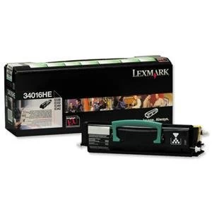 image of Lexmark 34016HE Black Laser Toner Ink Cartridge