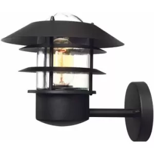 image of Loops - Outdoor IP44 Wall Light Sconce Black LED E27 60W Bulb Outside External d01141