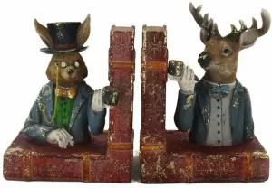Image of Dapper Animals Country Shelf Tidy Pair Bookends H15cm