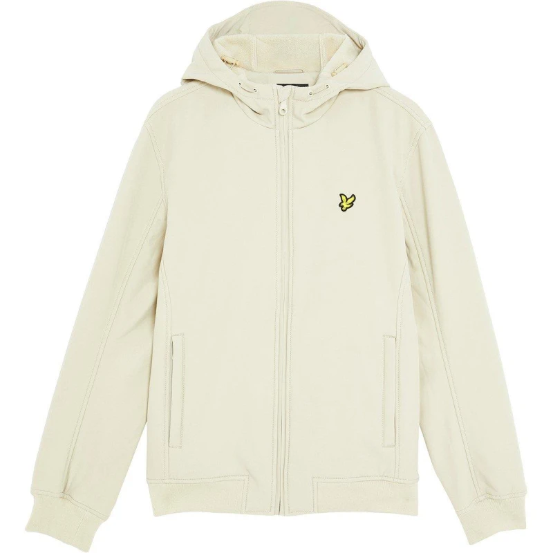 Image of Lyle and Scott Mens Water-Resistant Windproof Stretch Softshell Jacket Grey Taupe male M