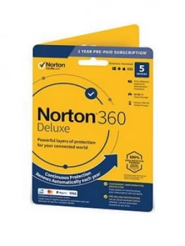 Image of Norton Norton 360 Deluxe 50GB In 1 User 5 Device 12Mo Std Ret Enr Card Dvdslv